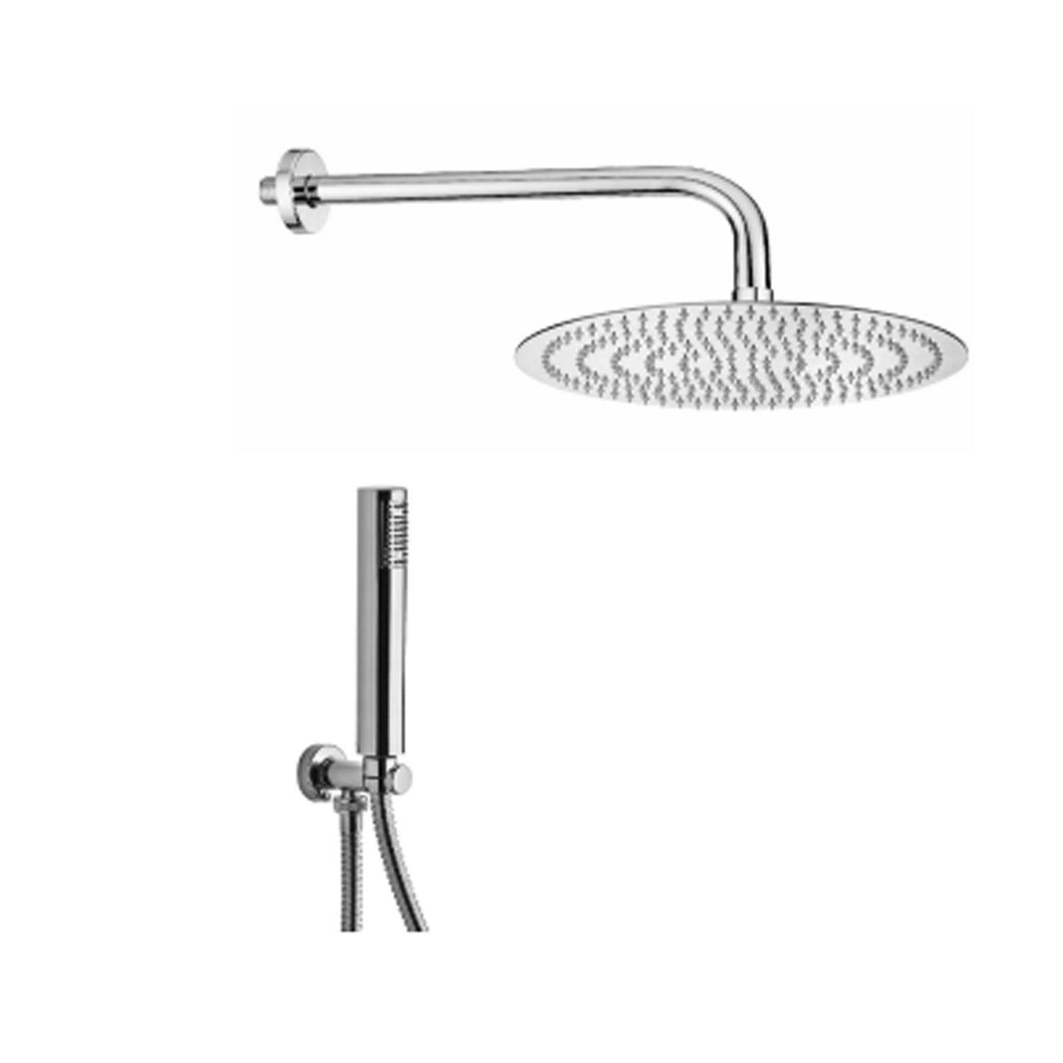 Set doccia con soffione tondo 25 cm e doccino cromato Collezione Premium Shower by CeramicStore | Lo specialista del tuo bagno