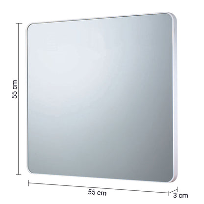 Specchio quadrato 55x55 cm di Gedy con cornice in resine termoplastiche - Bianco by CeramicStore | Lo specialista del tuo bagno