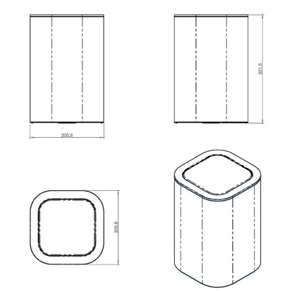 Cestino gettacarta in acciaio inox lucido della collezione 'Line' by Cosmic - versione outlet by CeramicStore | Lo specialista del tuo bagno