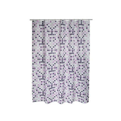 Tenda doccia in poliestere modello Mosaico 180 x 200 cm - Multicolore/Viola by CeramicStore | Lo specialista del tuo bagno