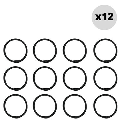 Set di 12 anelli per tende da doccia modello Ringo Small - Nero Opaco by CeramicStore | Lo specialista del tuo bagno