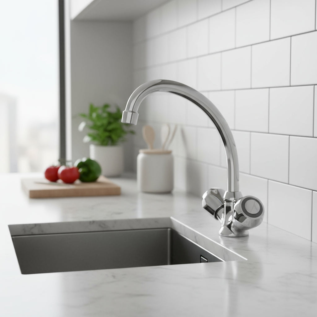 Miscelatore Lavello Monoforo di Paffoni Serie Danubio con canna orientabile €œC€ €“ Cromo by CeramicStore | Lo specialista del tuo bagno