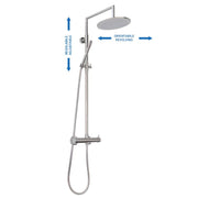 Colonna doccia tonda 2,4cm con soffione Linz e deviatore MX3C by CeramicStore | Lo specialista del tuo bagno