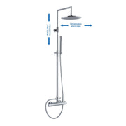 Colonna doccia tonda 2,4cm con soffione Linz e termostatico TM1B by CeramicStore | Lo specialista del tuo bagno