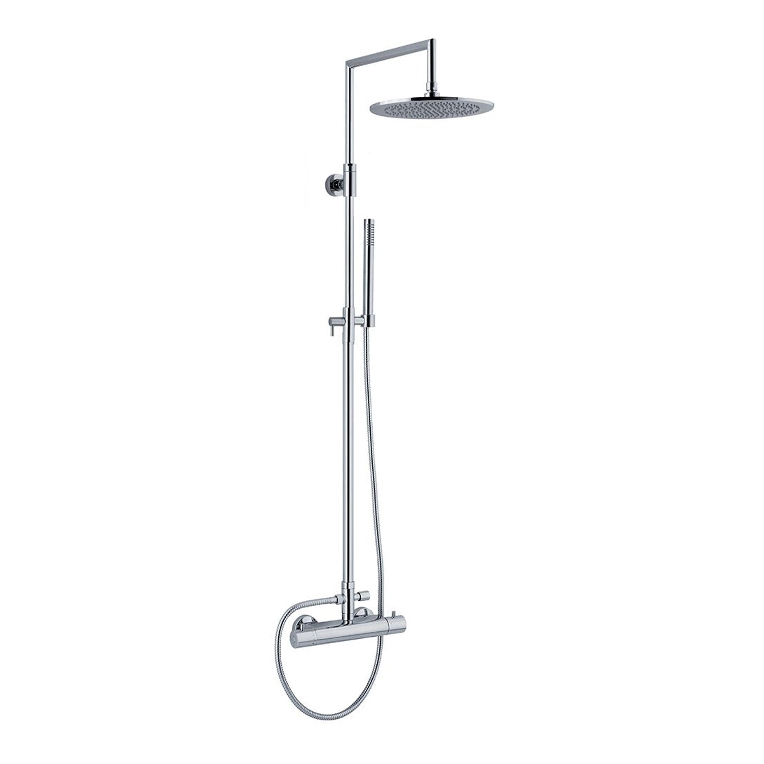 Colonna doccia tonda 2,4cm con soffione Linz e termostatico TM3C by CeramicStore | Lo specialista del tuo bagno