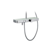 Colonna doccia tonda con soffione tondo, lavapiedi e termostatico by CeramicStore | Lo specialista del tuo bagno