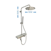 Colonna doccia tonda con soffione tondo, lavapiedi e termostatico by CeramicStore | Lo specialista del tuo bagno