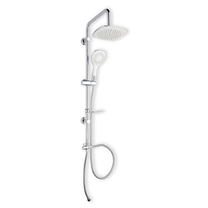 Colonna doccia in acciaio con soffione, doccino e supporti a muro by CeramicStore | Lo specialista del tuo bagno
