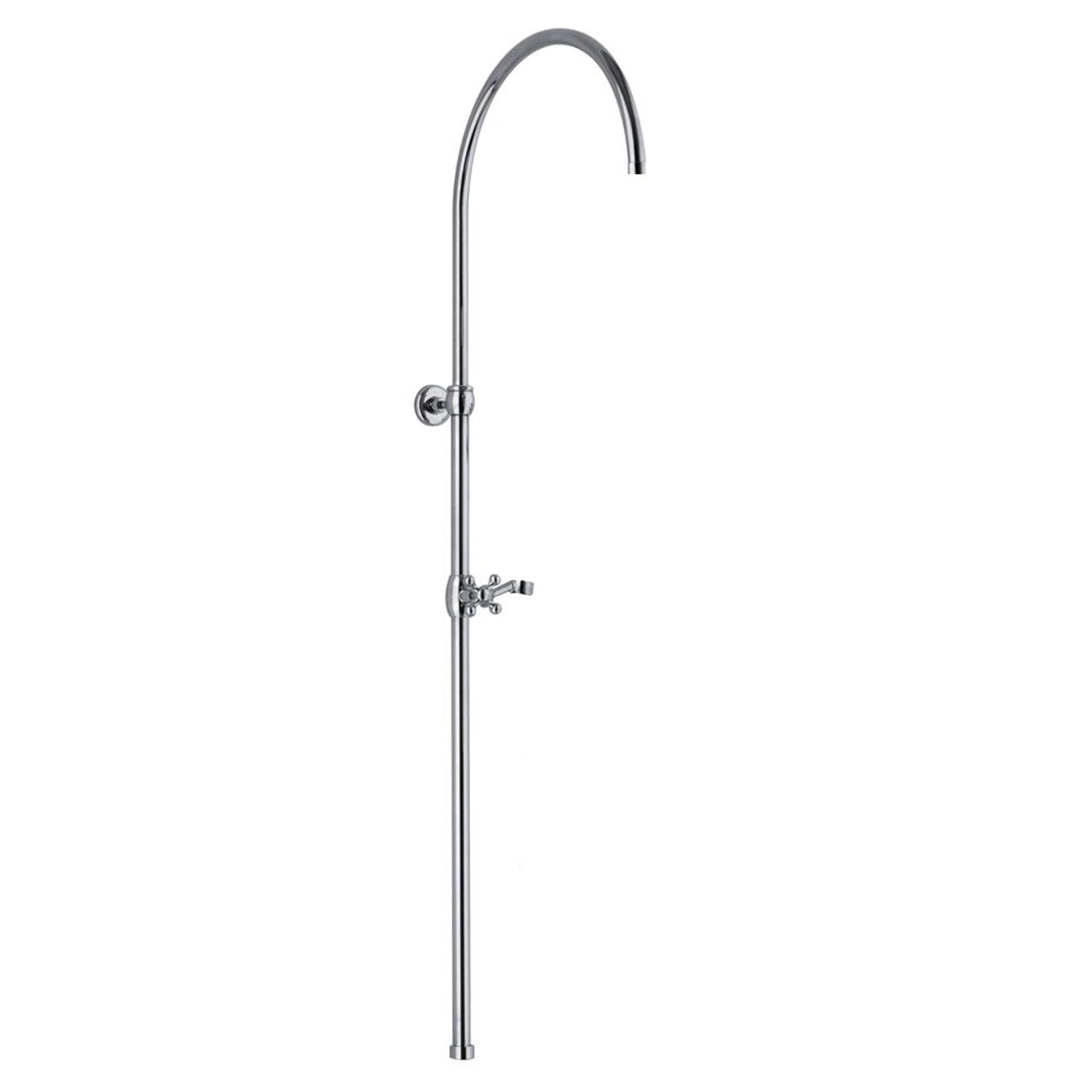 Colonna doccia tonda 2,2cm in ottone con supporto e attacco 3/4F by CeramicStore | Lo specialista del tuo bagno