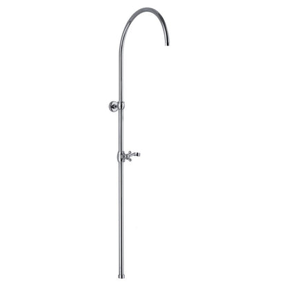 Colonna doccia tonda 2,2cm in ottone con supporto e attacco 3/4F by CeramicStore | Lo specialista del tuo bagno