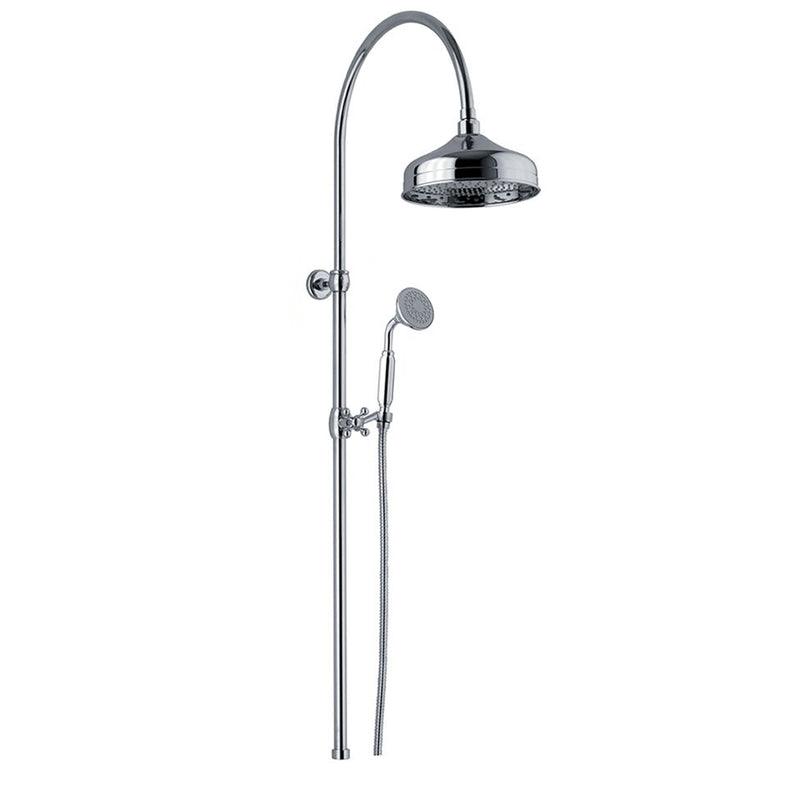 Colonna doccia tonda 2,2cm in ottone con soffione e attacco 3/4F by CeramicStore | Lo specialista del tuo bagno