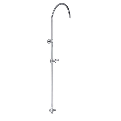 Colonna doccia tonda 2,2cm in ottone con supporto, deviatore e attacco 3/4F by CeramicStore | Lo specialista del tuo bagno