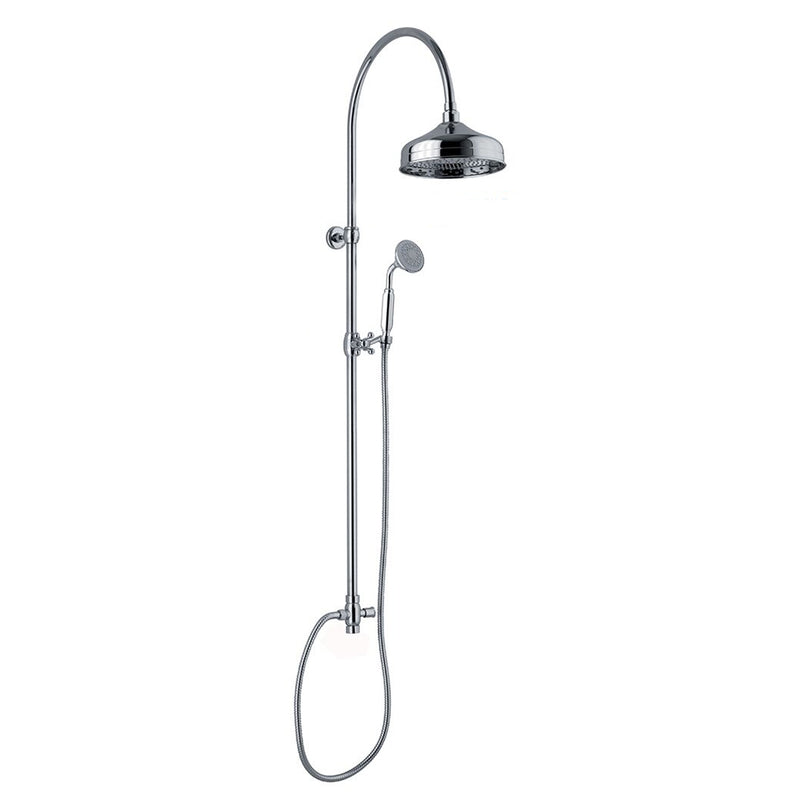 Colonna doccia tonda 2,2cm in ottone con soffione, deviatore e attacco 3/4F by CeramicStore | Lo specialista del tuo bagno