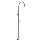 Colonna doccia tonda 2,2cm in ottone con soffione, deviatore e presa acqua a muro by CeramicStore | Lo specialista del tuo bagno