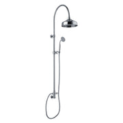 Colonna doccia tonda 2,2cm in ottone con soffione, deviatore e presa acqua a muro by CeramicStore | Lo specialista del tuo bagno