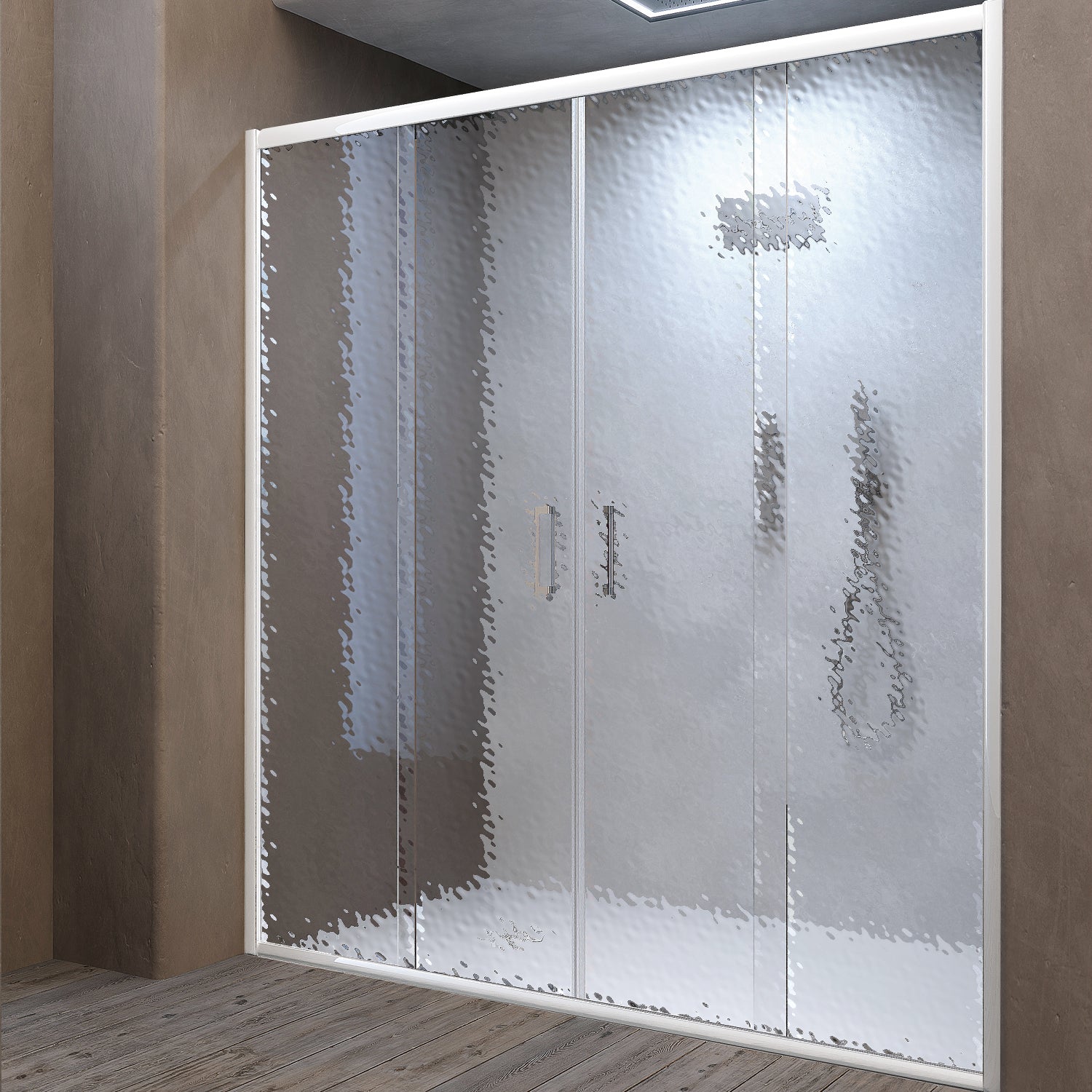 Box doccia per nicchia 2 porte scorrevoli Tonga 140 cm Stampato C-Bianco by CeramicStore | Lo specialista del tuo bagno
