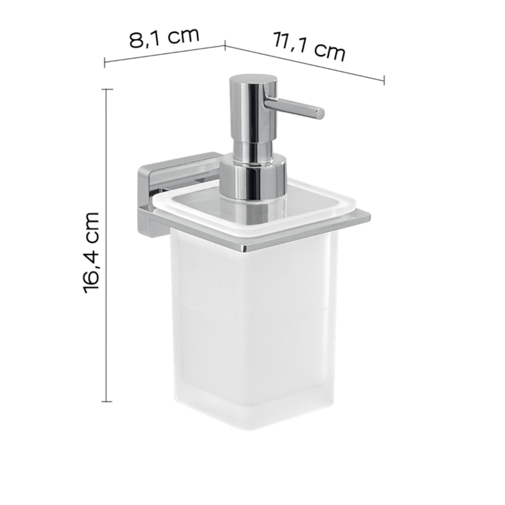Dosasapone a parete con erogatore in Cromall Gedy modello Atena - Cromato by CeramicStore | Lo specialista del tuo bagno