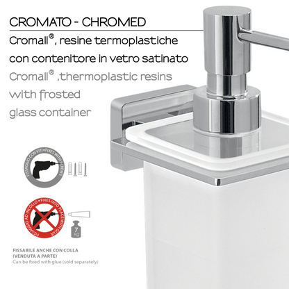 Dosasapone a parete con erogatore in Cromall Gedy modello Atena - Cromato by CeramicStore | Lo specialista del tuo bagno