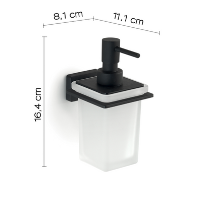 Dosasapone a parete con erogatore in Cromall Gedy modello Atena - Nero Matt by CeramicStore | Lo specialista del tuo bagno