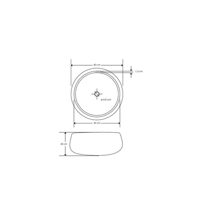 Lavandino da appoggio 'Kraton Basin' in onice massiccio cm 40x15h by Cipi