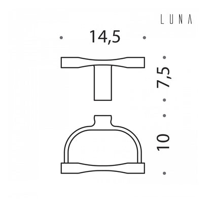 Porta rotolo in ottone collezione Luna di Colombo Design