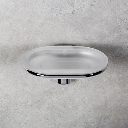 Porta sapone in vetro acidato collezione Luna di Colombo Design by CeramicStore | Lo specialista del tuo bagno
