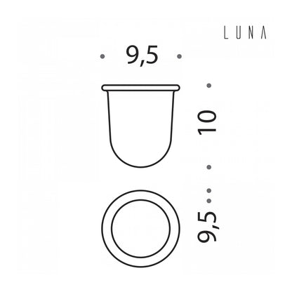 Bicchiere in vetro acidato collezione Luna di Colombo Design