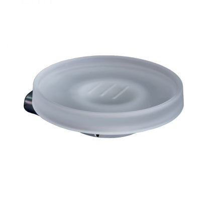 Porta sapone in ottone cromato con piattino in vetro satinato Colombo Design collezione Mini Con fissaggio a tassello by CeramicStore | Lo specialista del tuo bagno