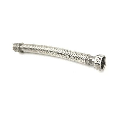 Flessibile inox raccordo in ottone l. 130 / 220 mm per acqua 1/2