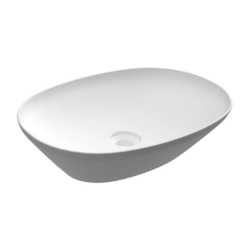 Lavabo da appoggio ovale senza foro variant 50x36 cm bianco
