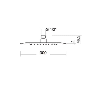 Composizione doccia soffione tondo Ares diametro 300 mm e kit duplex Bossini by CeramicStore | Lo specialista del tuo bagno