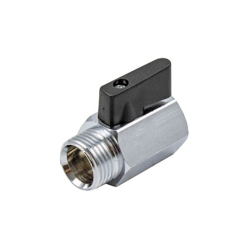Valvola minisfera mf con leva nera 3/8