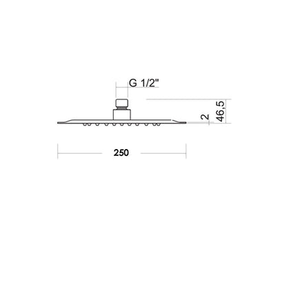 Composizione doccia squadrata con soffione 25X25 braccio e kit duplex Bossini Cube by CeramicStore | Lo specialista del tuo bagno