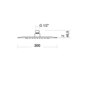 Composizione doccia squadrata Bossini Cube con soffione 30X30, braccio e set duplex by CeramicStore | Lo specialista del tuo bagno