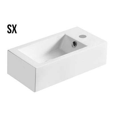 Lavabo da appoggio mod. la47 cm 50 x 25.5 sinistro