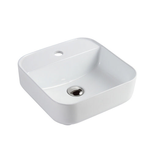 Lavabo rettangolare mod. lar02 cm 50x40x14 bianco lucido