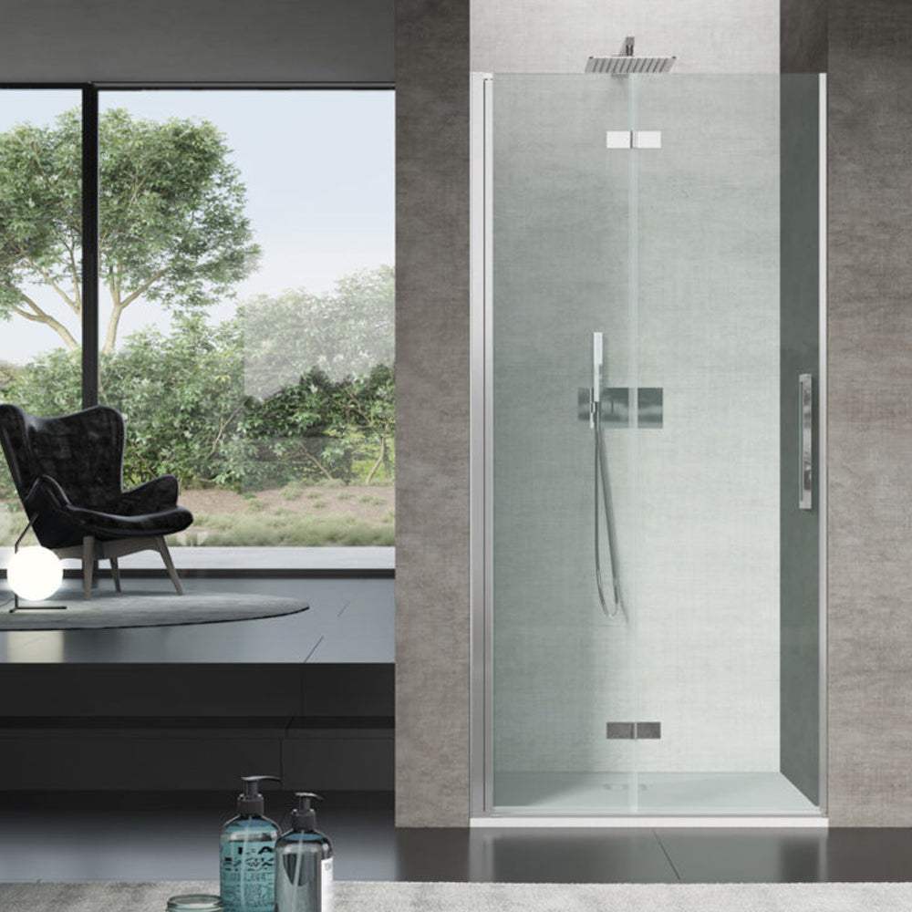 Porta doccia a soffietto apertura sinistra cm 80 modello Beauty in cristallo temperato mm 8 by CeramicStore | Lo specialista del tuo bagno
