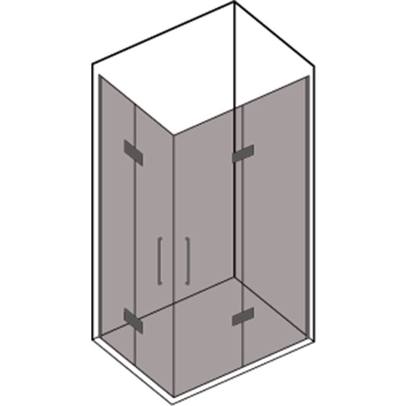 Box doccia con apertura angolare a soffietto cm 80x90 modello Beauty in cristallo temperato mm 8 -LATO DESTRO by CeramicStore | Lo specialista del tuo bagno