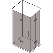 Box doccia con apertura angolare a soffietto cm 90x100 modello Beauty in cristallo temperato mm 8 -LATO SINISTRO by CeramicStore | Lo specialista del tuo bagno