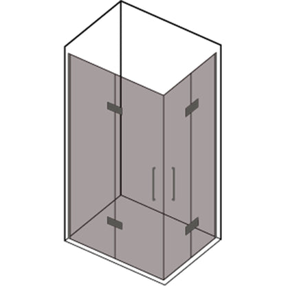 Box doccia con apertura angolare a soffietto cm 100x80 modello Beauty in cristallo temperato mm 8 -LATO SINISTRO by CeramicStore | Lo specialista del tuo bagno