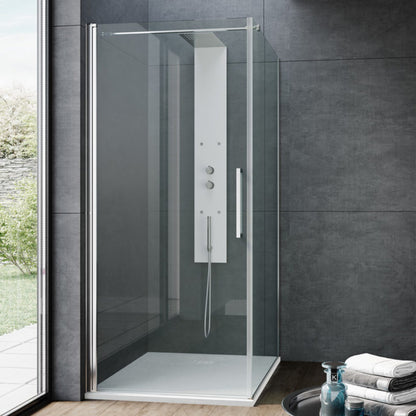 Porta doccia apertura battente reversibile per nicchia da 70 cm modello Beauty in cristallo trasparente 8 mm by CeramicStore | Lo specialista del tuo bagno