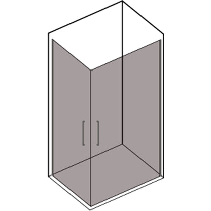 Box doccia con apertura angolare doppio battente cm 80x90 modello Beauty in cristallo temperato mm 8 by CeramicStore | Lo specialista del tuo bagno