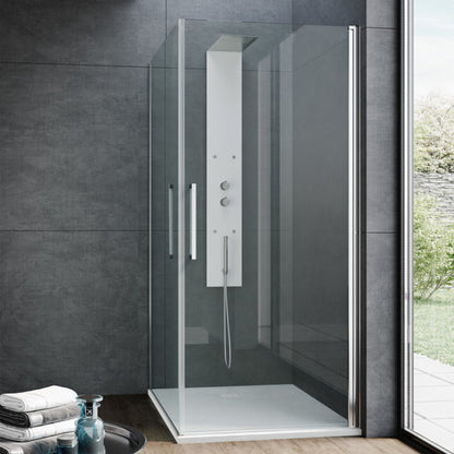 Box doccia con apertura angolare doppio battente cm 80x90 modello Beauty in cristallo temperato mm 8 by CeramicStore | Lo specialista del tuo bagno