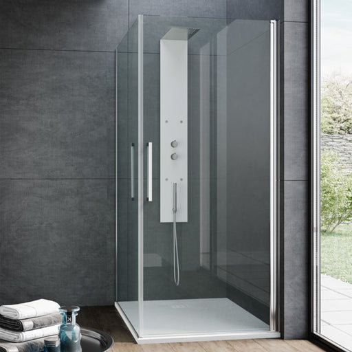 Box doccia con apertura angolare doppio battente cm 100x100 modello Beauty in cristallo temperato mm 8 by CeramicStore | Lo specialista del tuo bagno