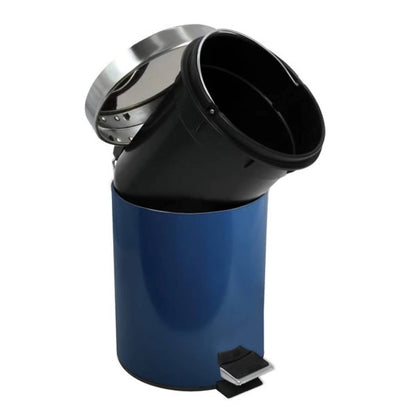 Pattumiera a pedale in metallo modello Unis capienza 3 litri colore blu marino by CeramicStore | Lo specialista del tuo bagno