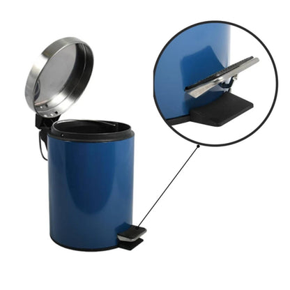 Pattumiera a pedale in metallo modello Unis capienza 3 litri colore blu marino by CeramicStore | Lo specialista del tuo bagno