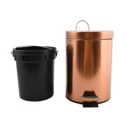 Pattumiera a pedale in metallo modello Hans capienza 3 litri colore effetto rame by CeramicStore | Lo specialista del tuo bagno