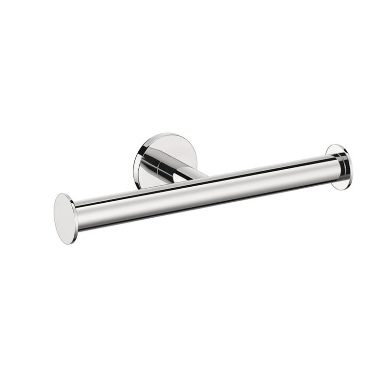 Porta rotolo doppio a muro in ottone cromato della collezione 'Architect s+' by Cosmic