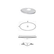 Lavabo sferico semincasso in ceramica bianca lucida 88x44cm serie sfera Disegno-Ceramica by CeramicStore | Lo specialista del tuo bagno