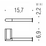 Porta rotolo Destro in ottone cromato  Colombo Design collezione Mini Con fissaggio a tassello